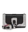 Christian Louboutin Paloma Giddy Spike Leather Crossbody Bag In Multi