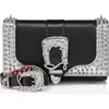 Christian Louboutin Paloma Giddy Spike Leather Crossbody Bag