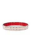 Christian Louboutin Paloma Leather Belt In Beige