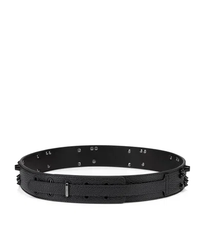 Christian Louboutin Paloma Leather Belt In Black