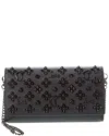 Christian Louboutin Paloma Wallet On Chain In Leather With Loubinthesky Spikes In Black