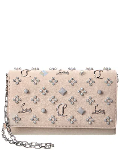 Christian Louboutin Paloma Leather Wallet On Chain In White