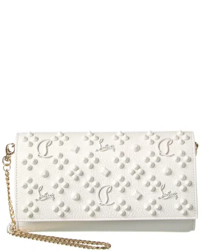 Christian Louboutin Paloma Leather Wallet On Chain In White