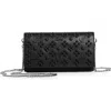Christian Louboutin Paloma Wallet On Chain In Leather With Loubinthesky Spikes In Cm53 Black/black