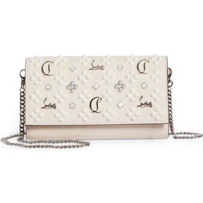 Christian Louboutin Paloma Loubinthesky Calfskin Wallet On A Chain In F609 Leche/multi