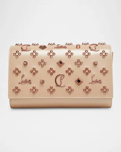 Christian Louboutin Paloma Loubinthesky Clutch Bag In Nappa Perle Leather