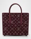 Christian Louboutin Paloma Medium Top-handle Bag In Suede With Loubinthesky Spikes