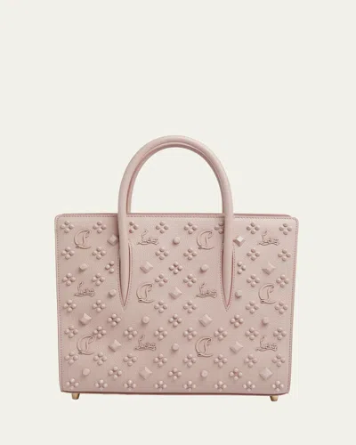 Christian Louboutin Paloma Medium Top Handle In Loubinthesky Leather In Pink