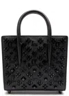 Christian Louboutin Paloma Mini Embellished Top Handle Bag In Black