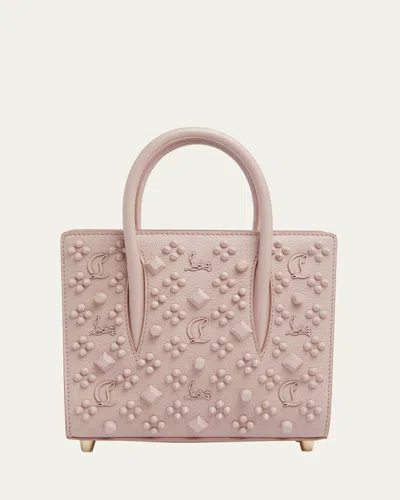 Christian Louboutin Paloma Mini In Leather With Loubinthesky Spikes In Pink