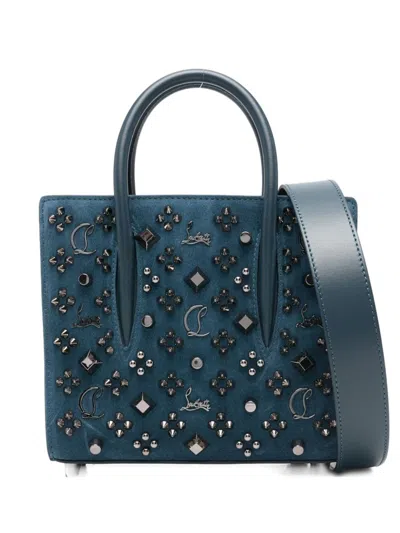 Christian Louboutin Paloma Mini Leather Tote Bag In Blue