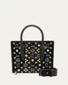Christian Louboutin Paloma Medium Studded Calfskin Top-handle Bag In Black/multi