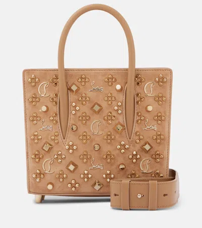 Christian Louboutin Verzierte Tote Paloma Mini Aus Leder In Braun