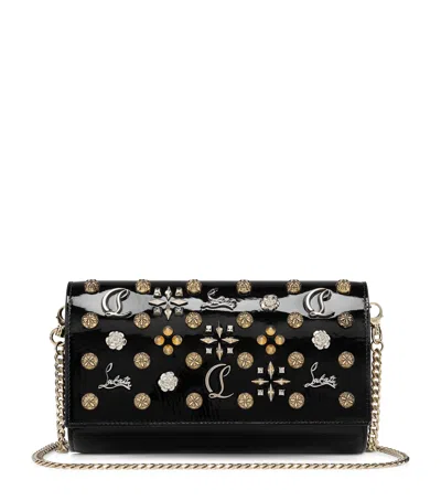 Christian Louboutin Paloma Patent Leather Chain Wallet In Black