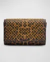 Christian Louboutin Paloma Spike Leopard-print Leather Wallet On Chain In Leopard