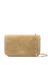 Christian Louboutin Women Paloma Suede Leather Clutch In Brown