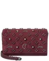Christian Louboutin Paloma Suede Wallet On Chain In Red