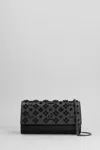 Christian Louboutin Paloma Wallet On Chain In Leather With Loubinthesky Spikes In Black