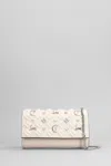 CHRISTIAN LOUBOUTIN CHRISTIAN LOUBOUTIN PALOMA WALLET IN ROSE-PINK LEATHER