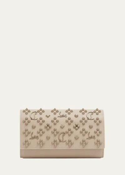 Christian Louboutin Paloma Wallet On Chain In Loubinthesky Leather In Brown