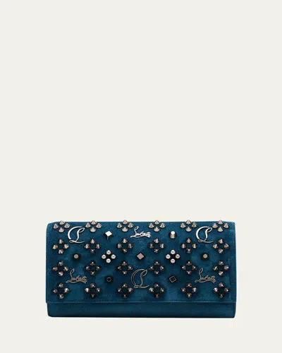 Christian Louboutin Paloma Wallet On Chain In Loubinthesky Suede