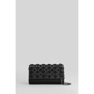 Christian Louboutin Paloma Wallet Shoulder Bag In Black Leather