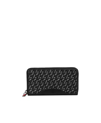 Christian Louboutin Panettone Leather Wallet In Black