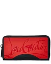 Christian Louboutin Panettone Sole Leather Zip Around Wallet In Red