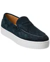 Christian Louboutin Paqueboat Suede Platform Sneaker In Blue
