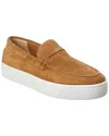 Christian Louboutin Paqueboat Suede Platform Sneaker In Brown