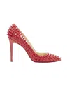 CHRISTIAN LOUBOUTIN PASTEL PINK PATENT SPIKE ALLOVER STUD PIGALLE PUMP
