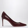 Christian Louboutin Elegant Patent Calf Leather Heels In Brown