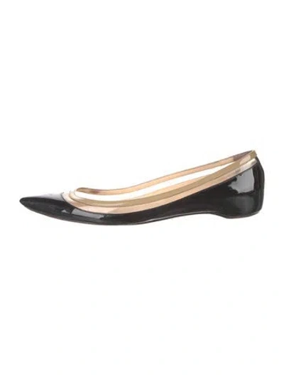 Pre-owned Christian Louboutin Patent Leather Ballet Flats