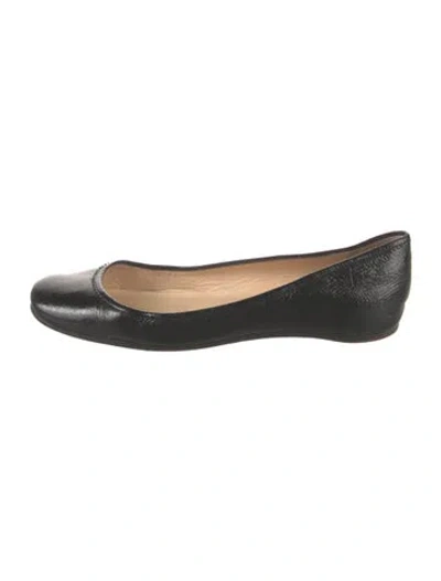 Pre-owned Christian Louboutin Patent Leather Ballet Flats In Black