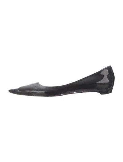 Pre-owned Christian Louboutin Patent Leather Ballet Flats In Black