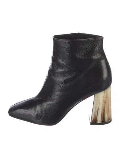 Pre-owned Christian Louboutin Patent Leather Boots In Black