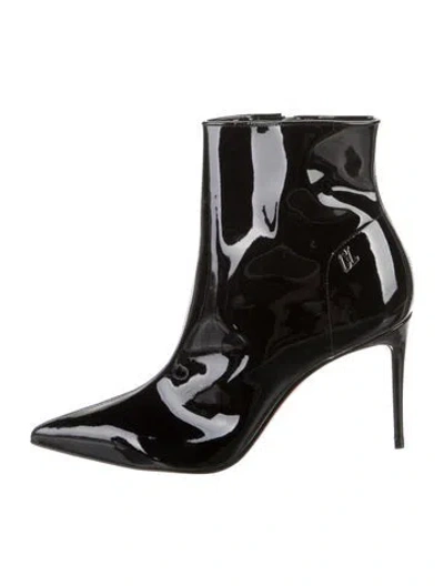 Pre-owned Christian Louboutin Patent Leather Boots In Black