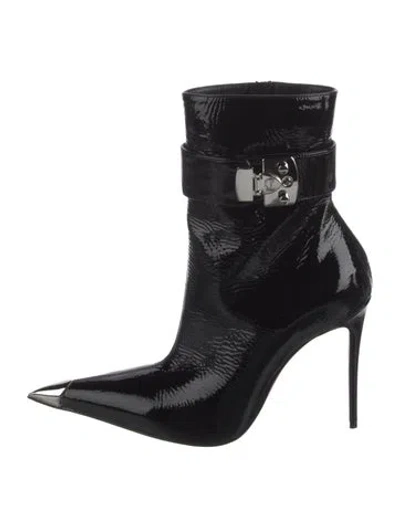 Pre-owned Christian Louboutin Patent Leather Boots W/ Tags In Black