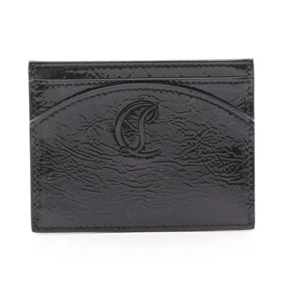 Pre-owned Christian Louboutin Patent Leather Card Case () In Black