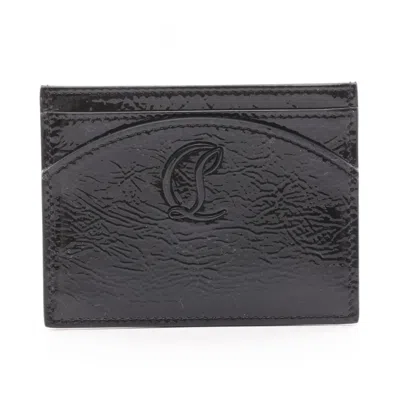 Pre-owned Christian Louboutin Patent Leather Card Case () In Black