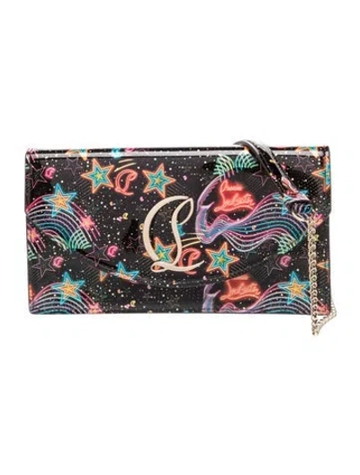 Pre-owned Christian Louboutin Patent Leather Clutch In Black