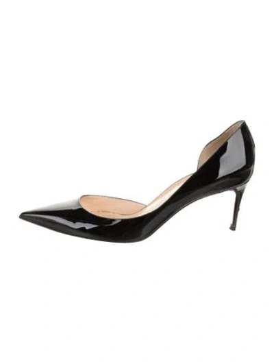 Pre-owned Christian Louboutin Patent Leather D'orsay Pumps In Black