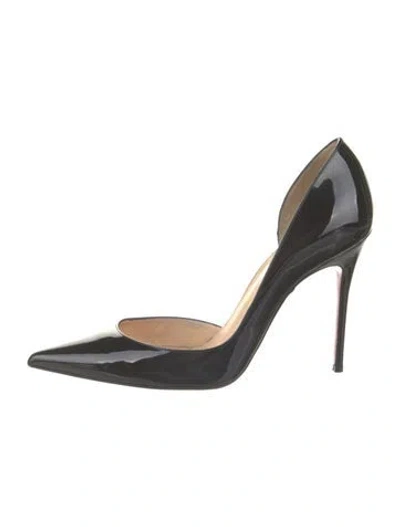 Pre-owned Christian Louboutin Patent Leather D'orsay Pumps In Black