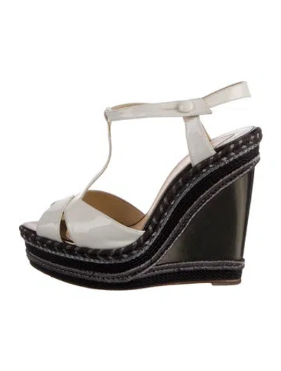 Pre-owned Christian Louboutin Patent Leather Espadrilles In Multi