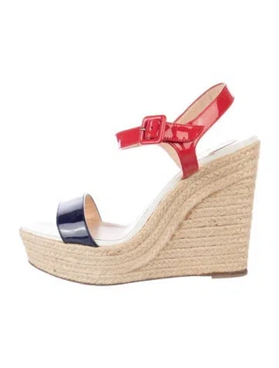Pre-owned Christian Louboutin Patent Leather Espadrilles In Multi