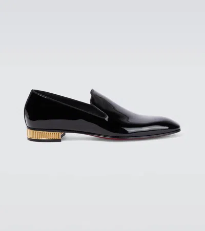 Christian Louboutin Colonnaki Flat Loafers In Black Patent Leather