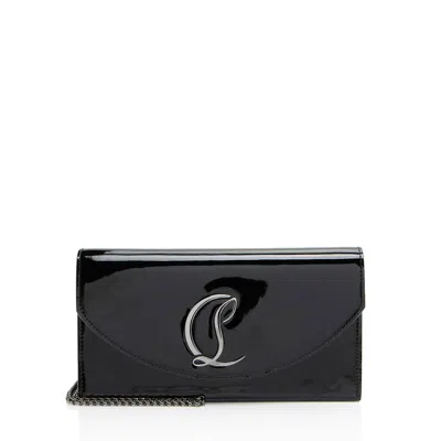 Christian Louboutin Patent Leather Loubi54 Clutch In Black