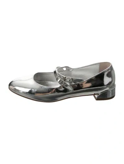 Pre-owned Christian Louboutin Patent Leather Mary Jane Flats