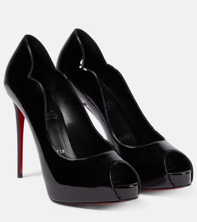 CHRISTIAN LOUBOUTIN PATENT LEATHER PLATFORM PUMPS