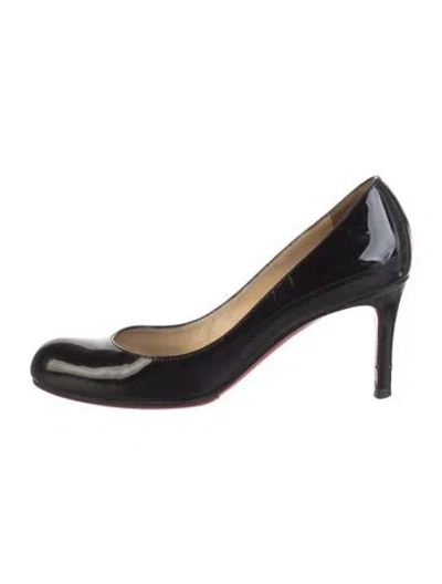 Pre-owned Christian Louboutin Patent Leather Pumps In Black